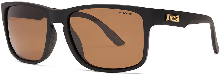 Liive Vision Split Polarised Matt Black Sunglasses - Image 1