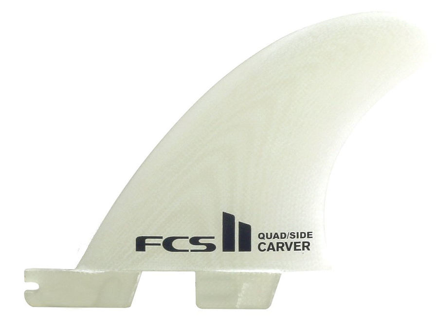 FCS II Carver PG Quad Rear Fin Set White - Image 1