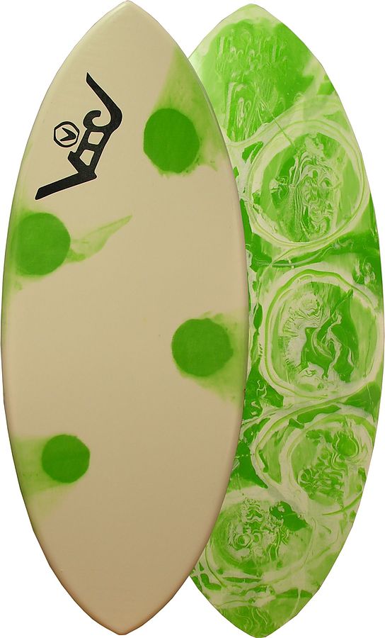 Victoria Skimboards Poly Lift EGlass Lime Dots Lime Marble L Skimboard - Image 1