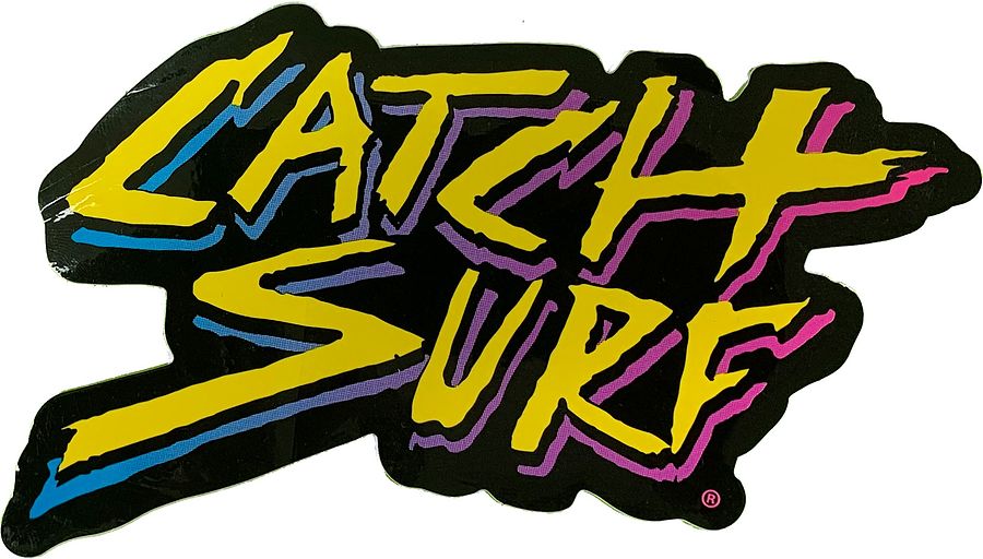 Catch Surf Tropical Logo Sticker Yellow - Image 1