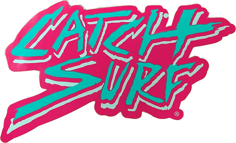 Catch Surf Tropical Logo Sticker Pink - Image 1