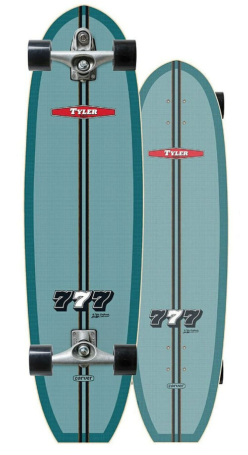 Carver TYLER '777' C7 Raw Complete Skateboard - Image 1