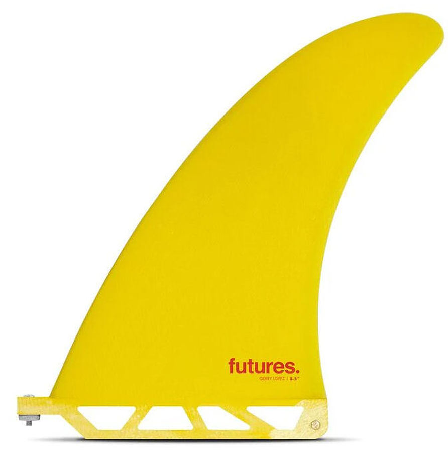 Futures Gerry Lopez Fibreglass Yellow Longboard Fin - Image 1