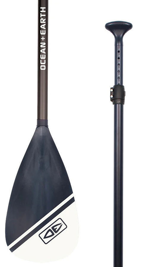 Ocean and Earth Aluminium Shaft Plastic Blade Adjustable SUP Paddle - Image 1