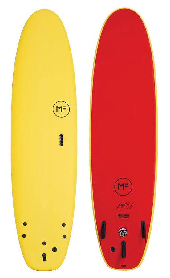 Mick Fanning Softboards Beastie Super Soft Tri Sunshine Red 8 Foot 0 Inches - Image 1