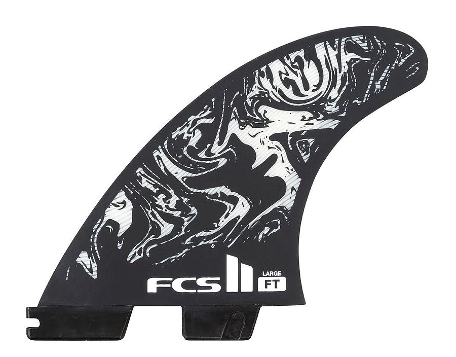 FCS II Filipe Toledo PC Athlete Series Accelerator Tri Fins Black White - Image 1