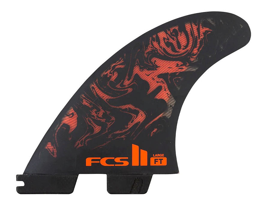 FCS II Filipe Toledo PC Athlete Series Accelerator Tri Fins Black Red - Image 1