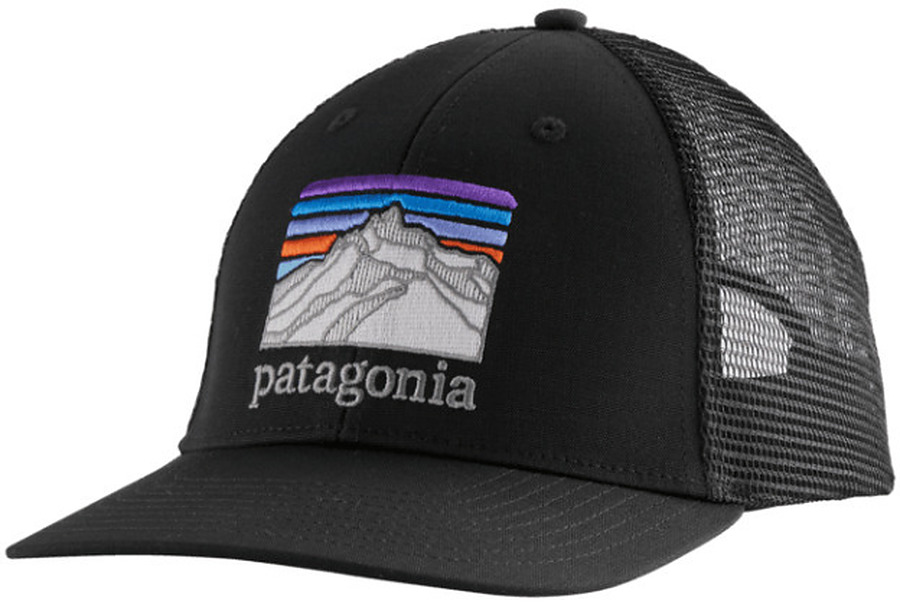 Patagonia Line Logo Ridge LoPro Men's Trucker Cap Black - Image 1