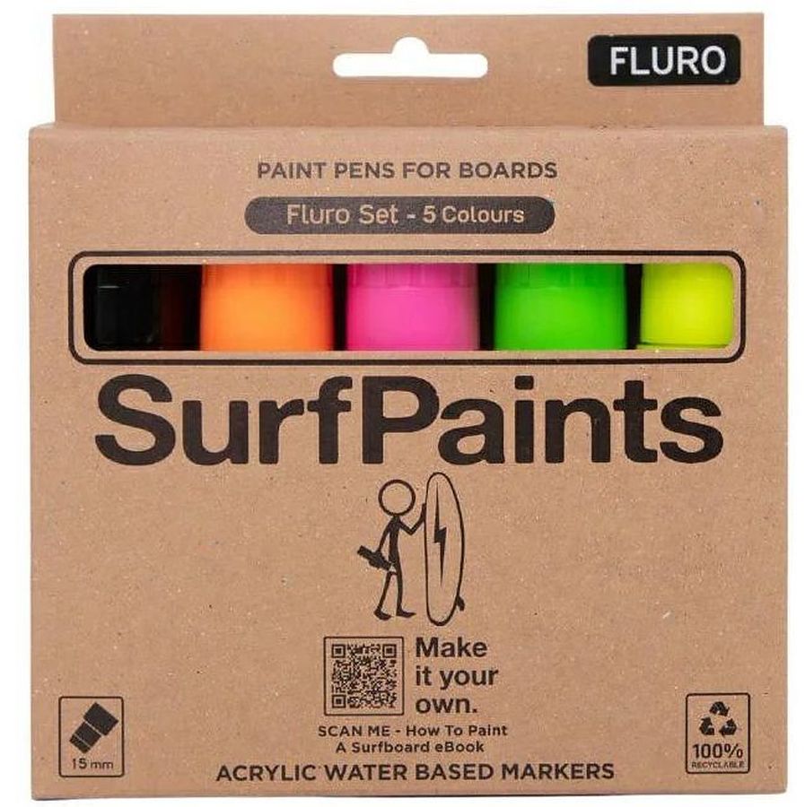 Surfpaints Surfboard Fluro Pack Paint Pens - Image 1