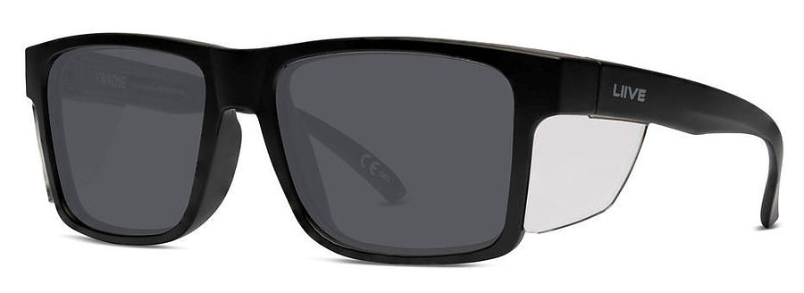Liive Vision Z Tradie X Safety Polar Matt Black Sunglasses - Image 1