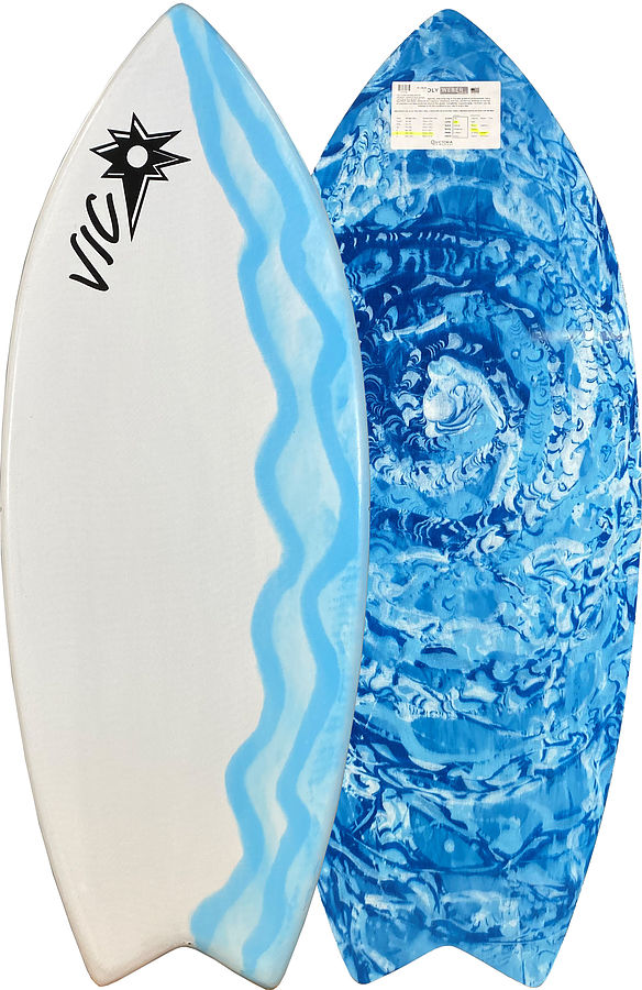 Victoria Skimboards Poly Weber Carbon Epoxy Blue Waves M