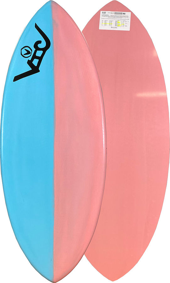 Waveline Neon Wooden Skimboard - Choose Your Size & Color For Beach Fun