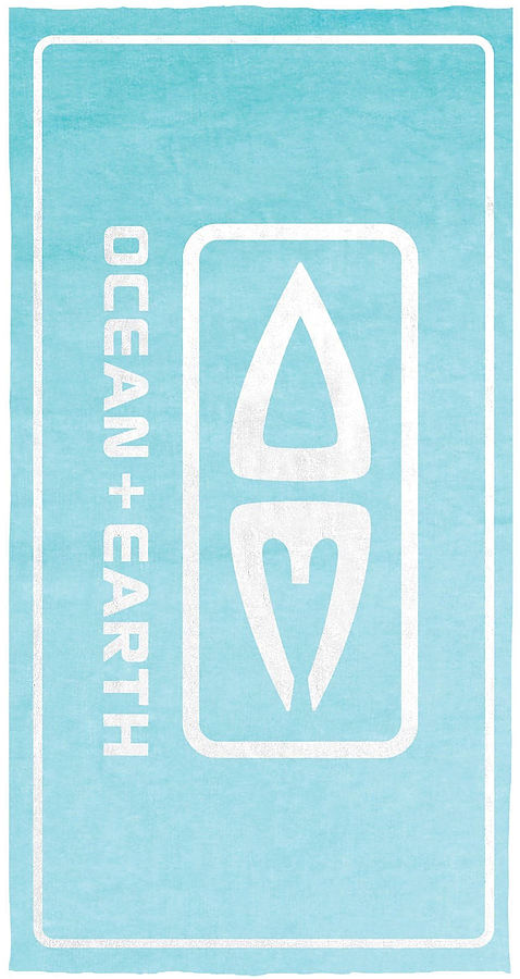 Ocean and Earth Priority Beach Towel Pale Aqua - Image 1