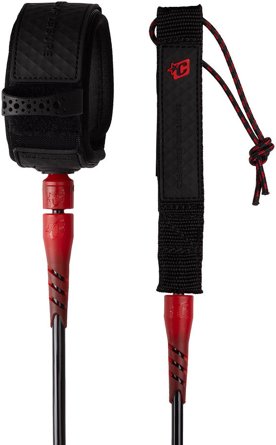 Creatures of Leisure Pro Leash Black Fluro Red 7 ft