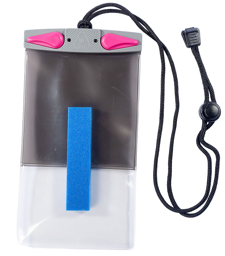 Aquapac Waterproof Floating Phone Case Compact Plus Grey Pink 310 - Image 2