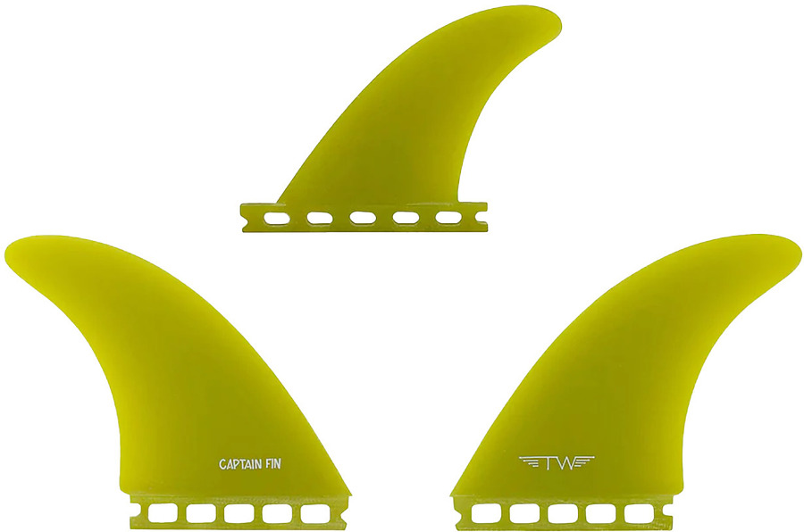 Captain Fin Co Tyler Warren Twin Plus Trailer Fin Set Yellow M - Image 2