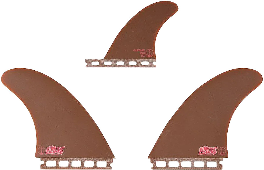 Captain Fin Co Troy Elmore Twin Plus Trailer Fin Set Brown M - Image 2