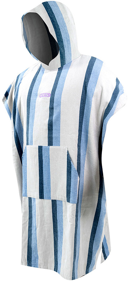 FCS Poncho Beach Towel Striped Teal