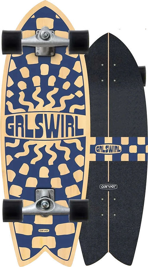 Carver GrlSwirl Swirlcheck CX Raw Complete Skateboard