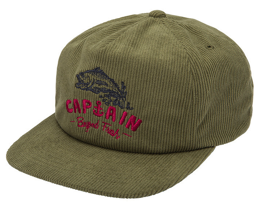 Captain Fin Co Bones Adjustable Dark Olive Mens Cap