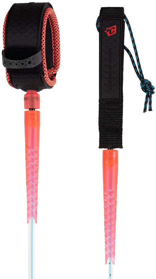 Creatures of Leisure Longboard 9 Ankle (2.7m x 7mm) Fluro Blue Speckle Leash