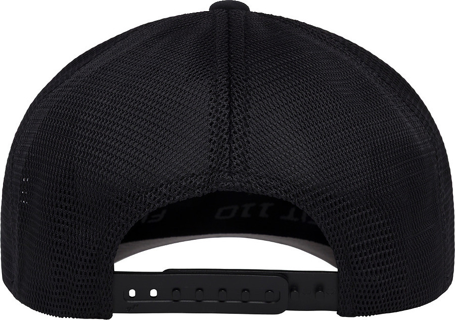 641928 Flexfit 110 Perma Curve 6277MT Mesh Trucker Cap Black - Image 3