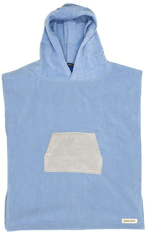 Ocean and Earth Toddlers Hooded Poncho Pale Blue