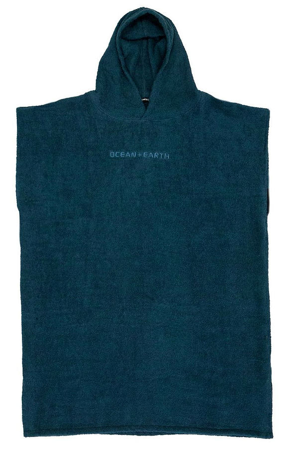 Ocean and Earth Mens Priority Light Weight Hooded Poncho Teal