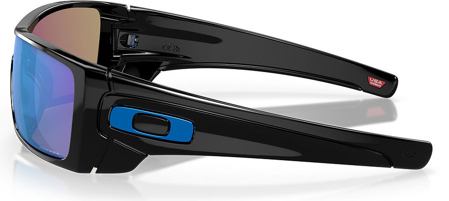 644399 Oakley Batwolf Polished Black Prizm Sapphire Sunglasses - Image 4