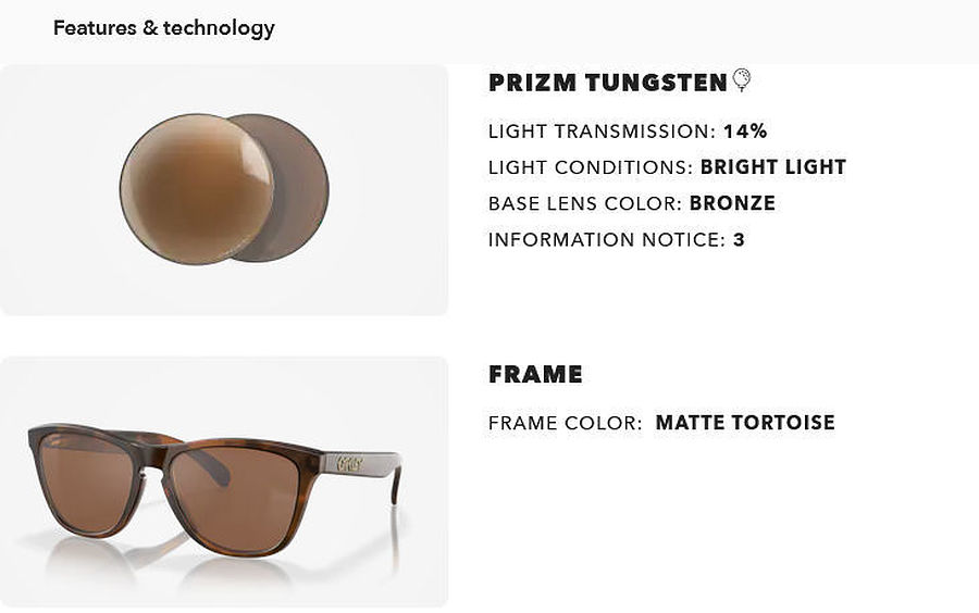 Oakley Frogskin Matte Brown Tortoise Prizm Tungsten Sunglasses - Image 5