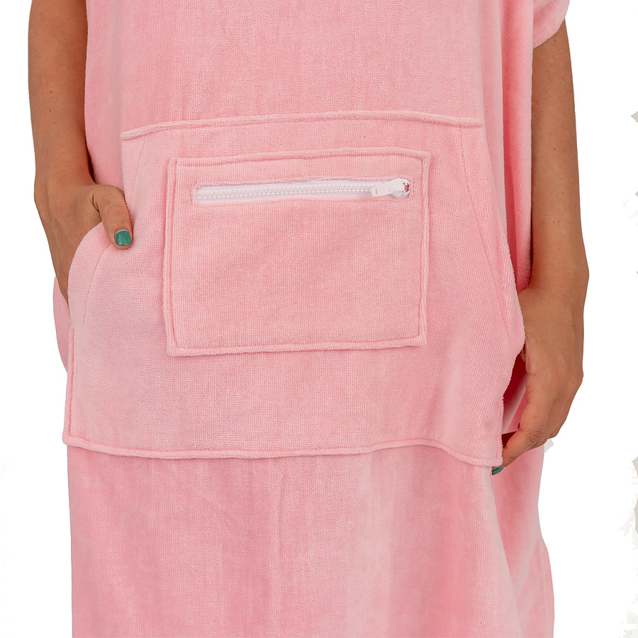 Ocean and Earth Ladies Hooded Poncho Cotton Candy - Image 3