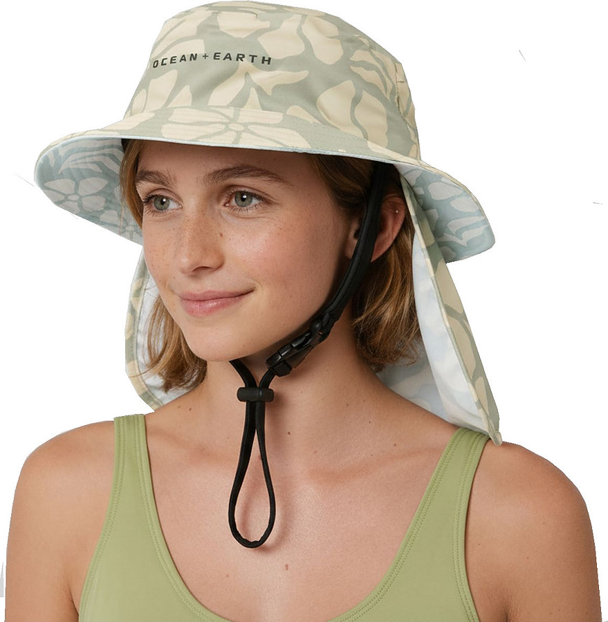 655885 Ocean And Earth Bingin Soft Peak Youth Surf Hat Sage Flower - Image 2
