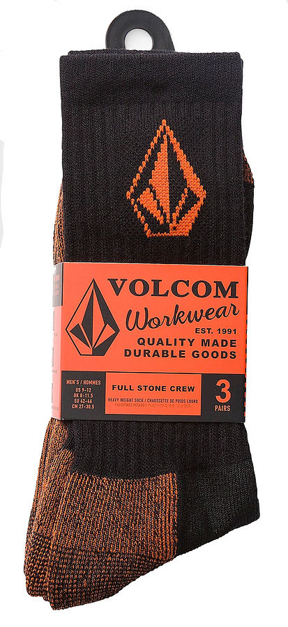 657764 Volcom Workware Socks 3pk Black - Image 3