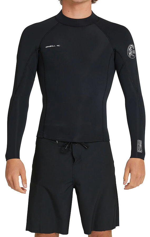 Oneill Defender 2mm Mens LS Crew GBS Black - Image 2