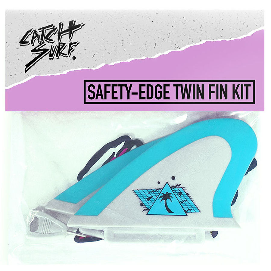 Catch Surf Safety Edge Twin Fin Kit Grey Blue - Image 1