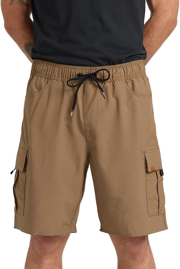 Volcom March Elastic Waist Hybrid Mens Walkshorts Brindle - Image 3