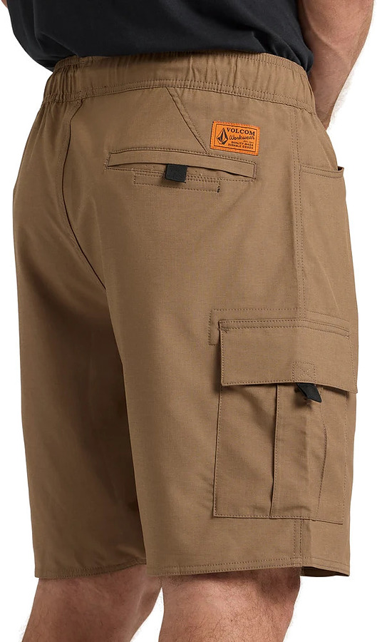 Volcom March Elastic Waist Hybrid Mens Walkshorts Brindle - Image 4