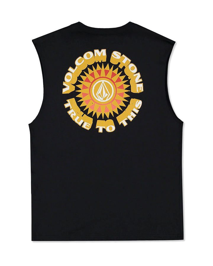 A3732570 Volcom Daylighter Muscle Mens Singlet Antique Black - Image 2
