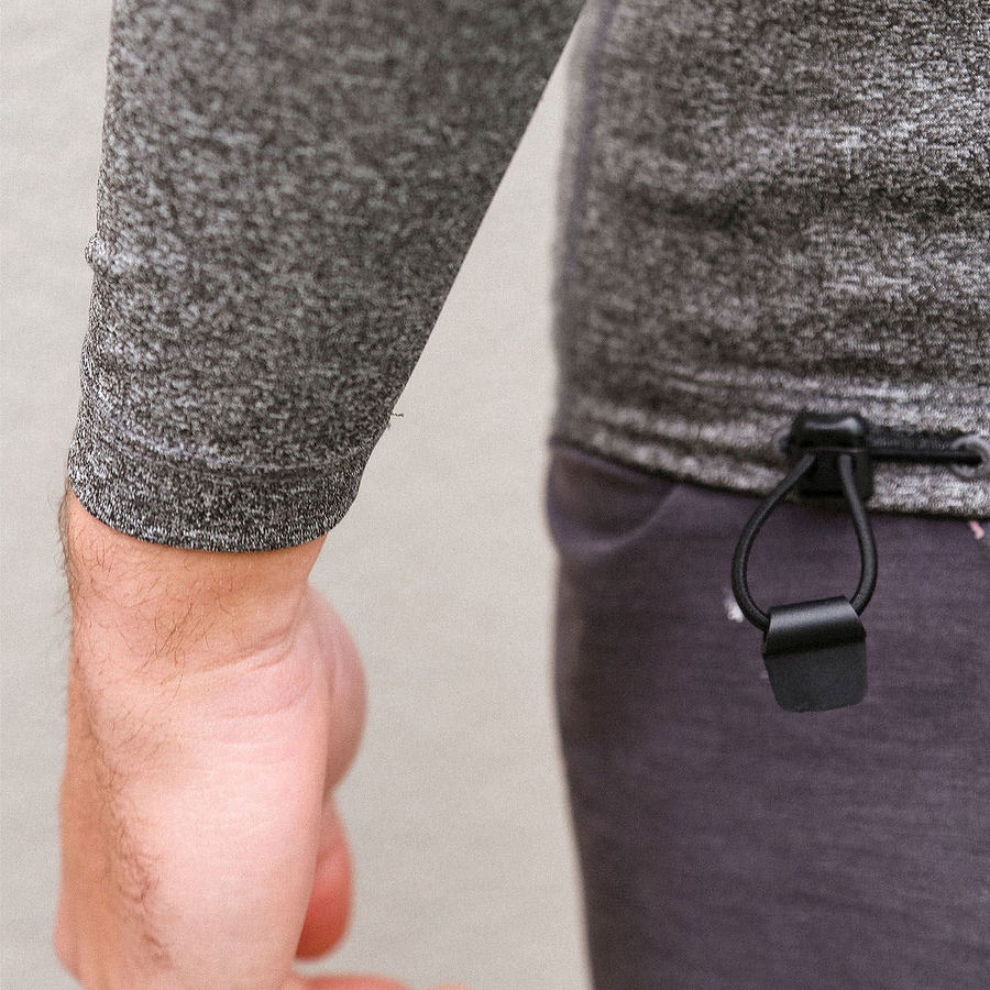 FCS Men's Essential LS Rash Vest Heathered Tidal Teal - Image 2