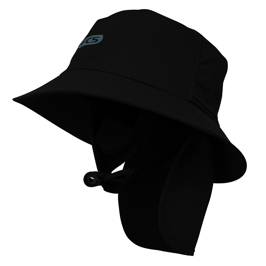 FCS Essential Surf Bucket Hat Black Teal With Legionnaire - Image 1