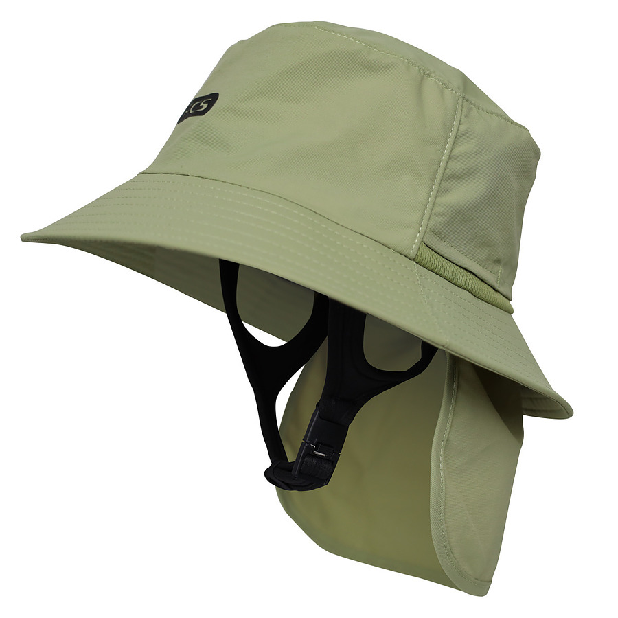 FCS Essential Surf Bucket Hat Eucalyptus With Legionnaires Flap - Image 1