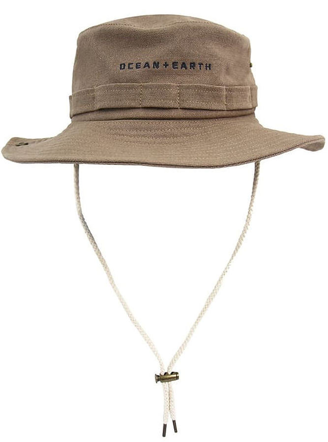Ocean and Earth Wide Brim Canvas Hat Stone - Image 1