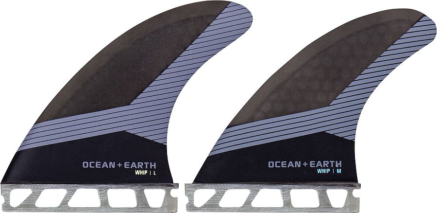 Ocean and Earth Whip Honeycomb Thruster Fin Set Single Tab Black - Image 1