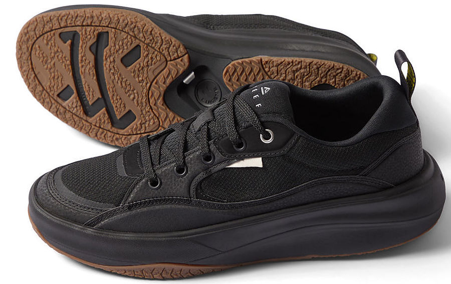 Reef Fanning Mens Shoes Black Silver - Image 3