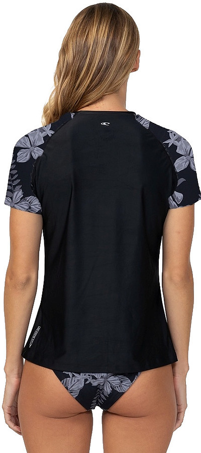 CLY417WA Oneill Ladies Salina Short Sleeve Surf Tee Tropic Noir - Image 3