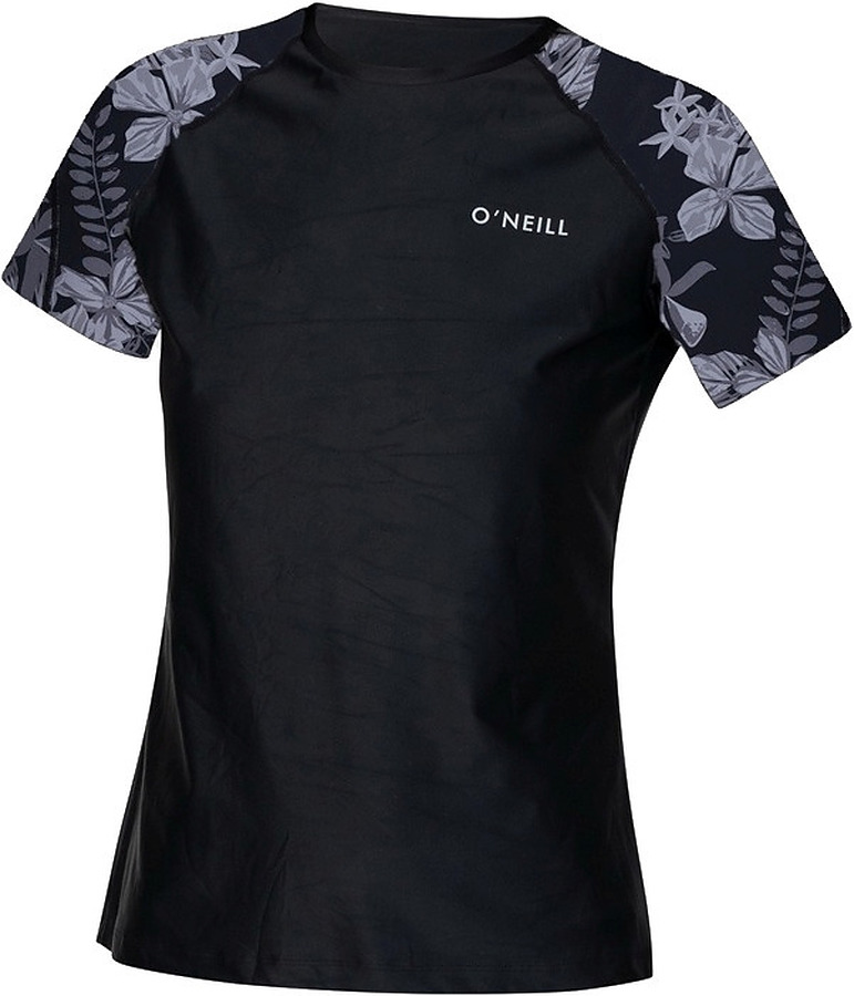 CLY417WA Oneill Ladies Salina Short Sleeve Surf Tee Tropic Noir - Image 1