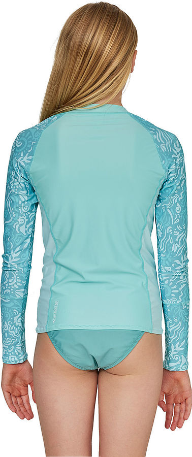 Oneill Girls Bahia 1-4 Zip LS Rash Vest Tidepool - Image 3