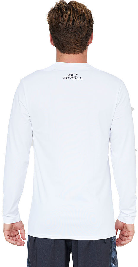 CLY47MA Oneill Mens Long Sleeve Clean And Mean Rash Tee White - Image 3