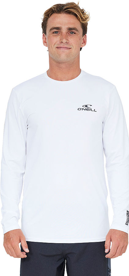 Oneill Mens Long Sleeve Clean And Mean Rash Tee White