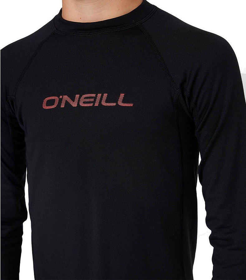 CLY51YA Oneill Youth Thermo X Long Sleeve Crew Rash Vest Black - Image 2